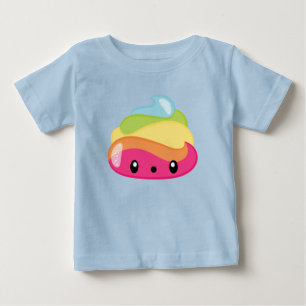 Rainbow Poop Emoji Baby T-Shirt