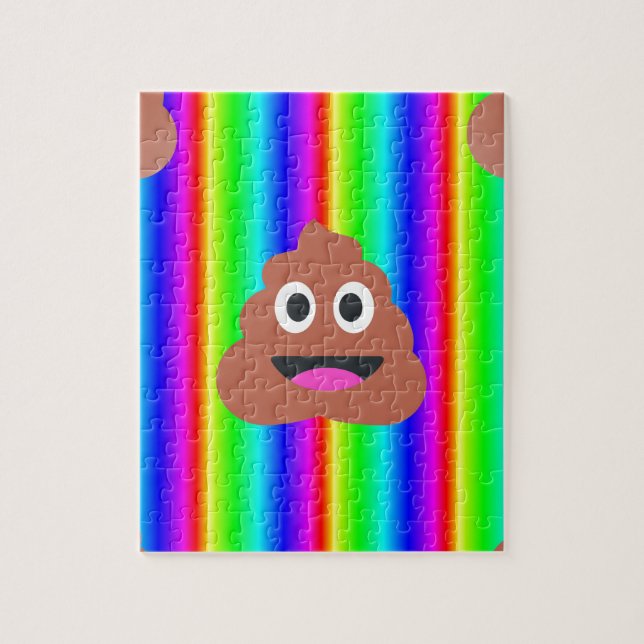 rainbow poop emoji jigsaw puzzle (Vertical)