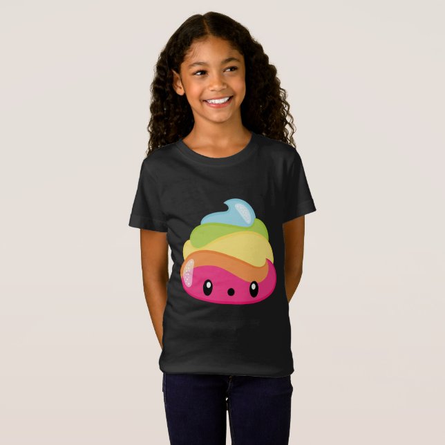 Rainbow Poop Emoji T-Shirt (Front Full)