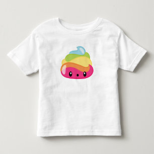 Rainbow Poop Emoji Toddler T-Shirt