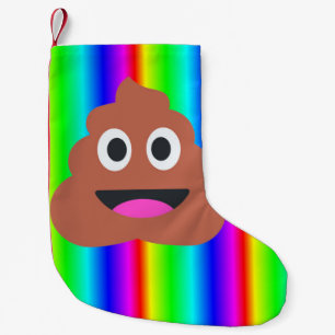 rainbow poop emoji xmas christmas stocking