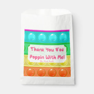 Rainbow Pop It Fidget Bubble Birthday Party Invita Favour Bags