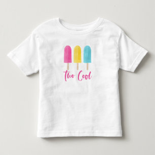 Rainbow Pop Two Cool summer 2nd Birthday Toddler T-Shirt