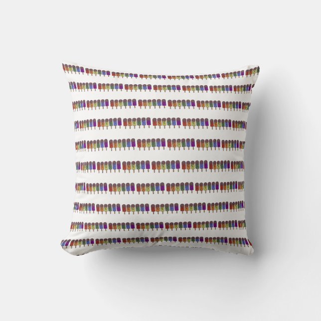 Rainbow Popsicle Parade Cushion (Front)