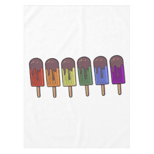 Rainbow Popsicle Parade Tablecloth