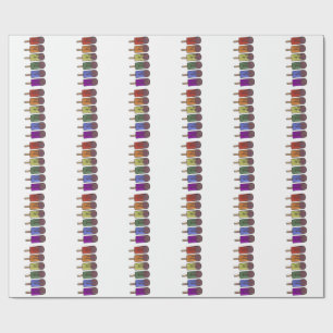 Rainbow Popsicle Parade Wrapping Paper
