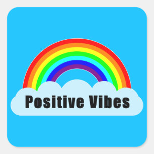 RAINBOW - Positive Vibes Square Sticker