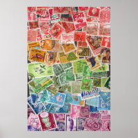Rainbow postage stamps