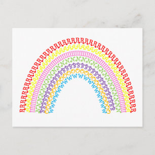 rainbow postcard