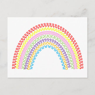 rainbow postcard