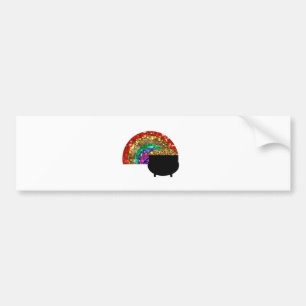rainbow pot o' gold bumper sticker