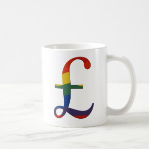 Rainbow pound coffee mug