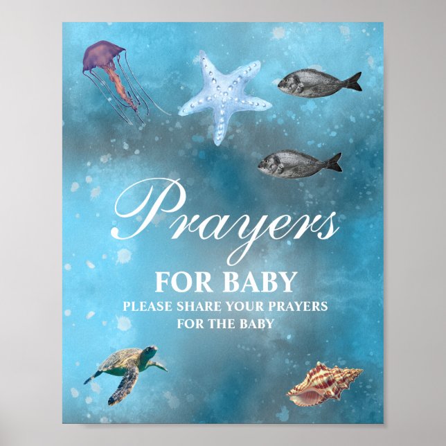 Rainbow Prayers for Baby Shower Sign (Front)