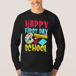 Rainbow Pre K Kindergarten Teacher First Day Of Sc T-Shirt