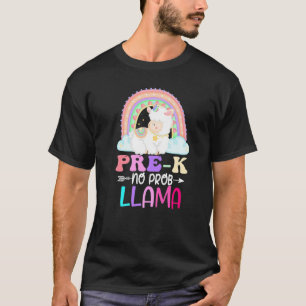 Rainbow Pre-K No Prob Llama 100th Day of School Pr T-Shirt