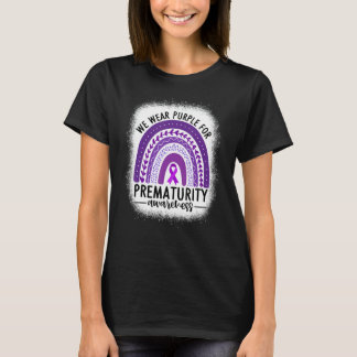 Rainbow Preemie - We Wear Purple for Prematurity A T-Shirt