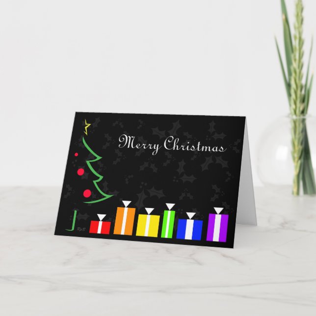 Rainbow Presents Holiday Card (Front)