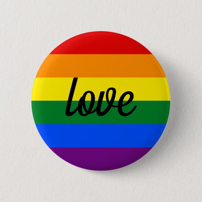 Rainbow Pride 6 Cm Round Badge (Front)