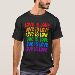 Rainbow Pride Ally Love Is Love   Lgbt Flag Gay Pr T-Shirt
