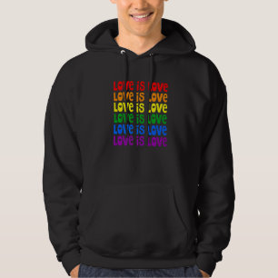 Rainbow Pride Ally Love Is Love Lgbt Flag Gay Pri Hoodie