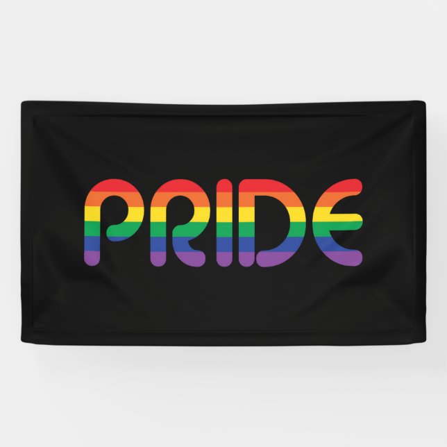 Rainbow Pride Balloon Letters Banner (Horizontal)