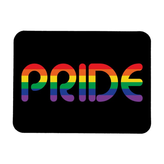 Rainbow Pride Balloon Letters Magnet (Horizontal)