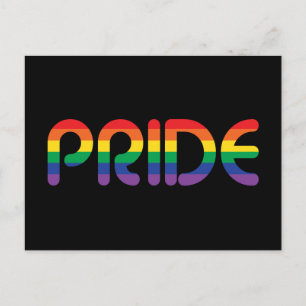 Rainbow Pride Balloon Letters Postcard