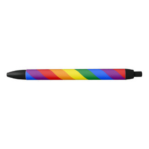 Rainbow Pride Black Ink Pen