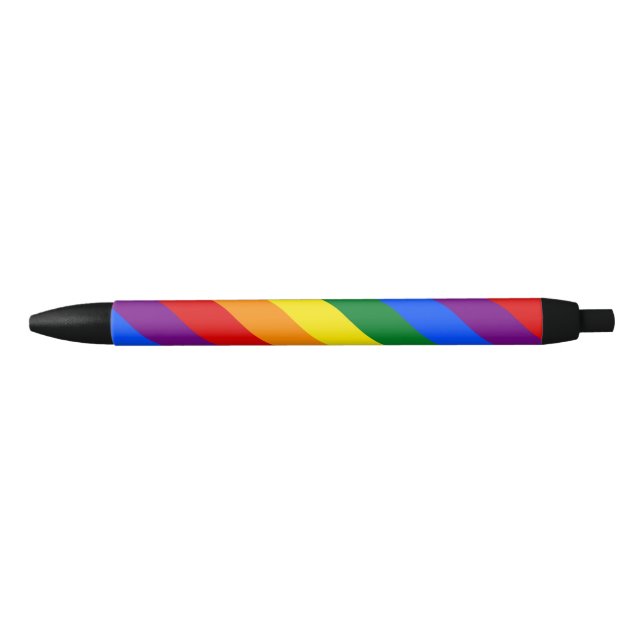 Rainbow Pride Black Ink Pen (Front)