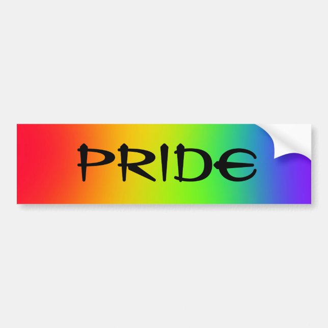 Rainbow Pride Bumper Sticker (Front)