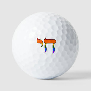 Rainbow Pride Chai Flag Golf Balls