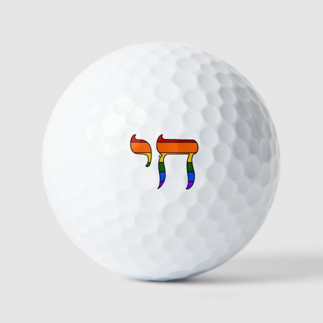 Rainbow Pride Chai Flag  Golf Balls (Front)