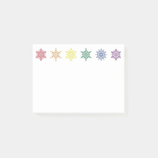 Rainbow Pride Christmas Post-it Notes (Front)