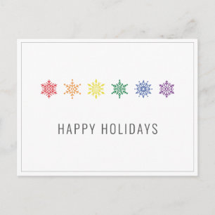 Rainbow Pride Christmas Postcard