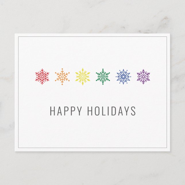 Rainbow Pride Christmas Postcard (Front)