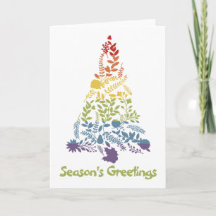 Rainbow Pride Christmas Tree Holiday Card