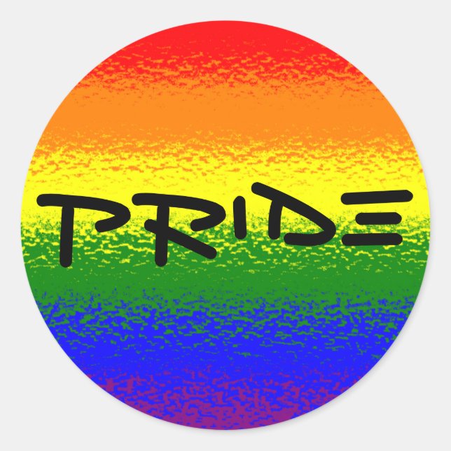Rainbow Pride Classic Round Sticker (Front)