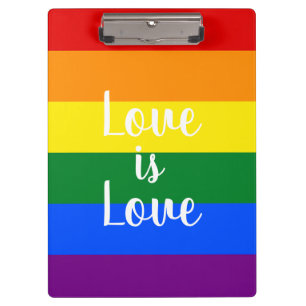 Rainbow pride clipboard