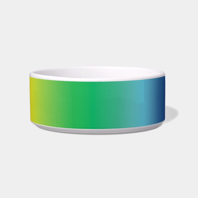 rainbow pride colours pattern dog, cat, pet bowl (Front)