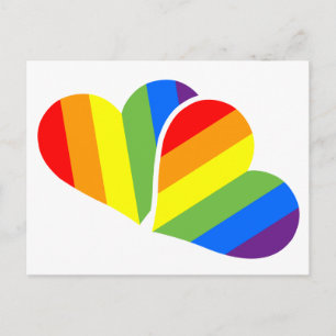 Rainbow pride Couple Postcard