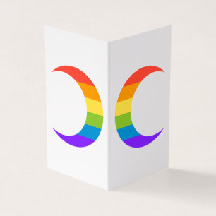 Rainbow Pride Crescent Moons Greeting Card