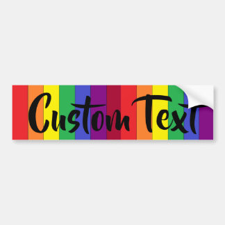 Rainbow Pride CUSTOM bumper sticker