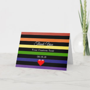Rainbow Pride Custom Thank You Card