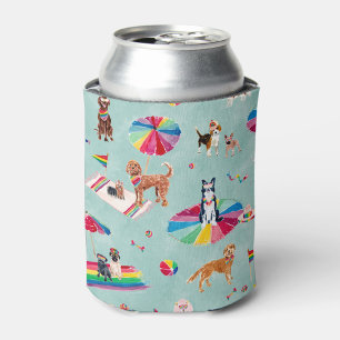 RAINBOW PRIDE DOG BEACH CAN COOLER