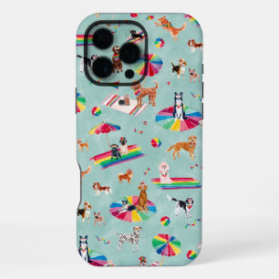RAINBOW PRIDE DOG BEACH iPhone 16 PRO MAX CASE
