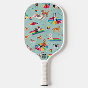 RAINBOW PRIDE DOG BEACH PICKLEBALL PADDLE