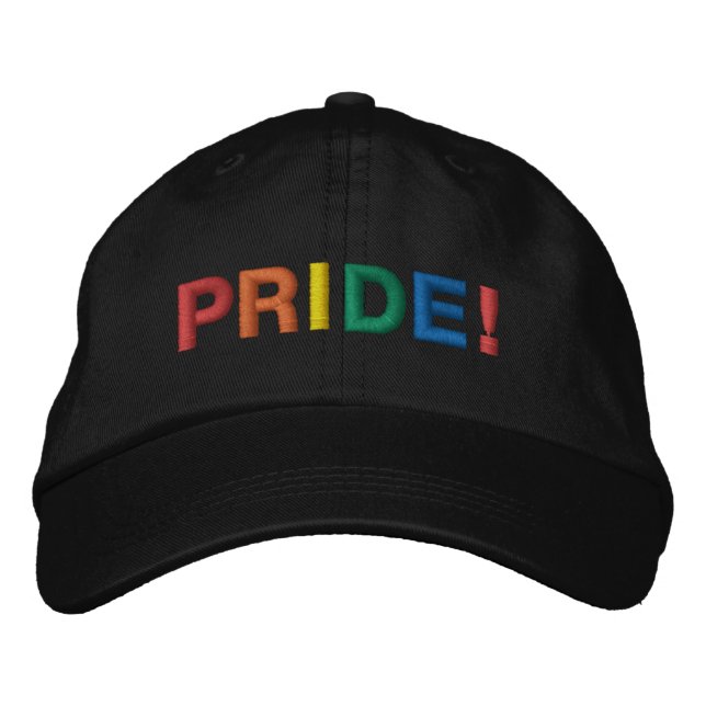 Rainbow Pride  Embroidered Baseball Cap (Front)