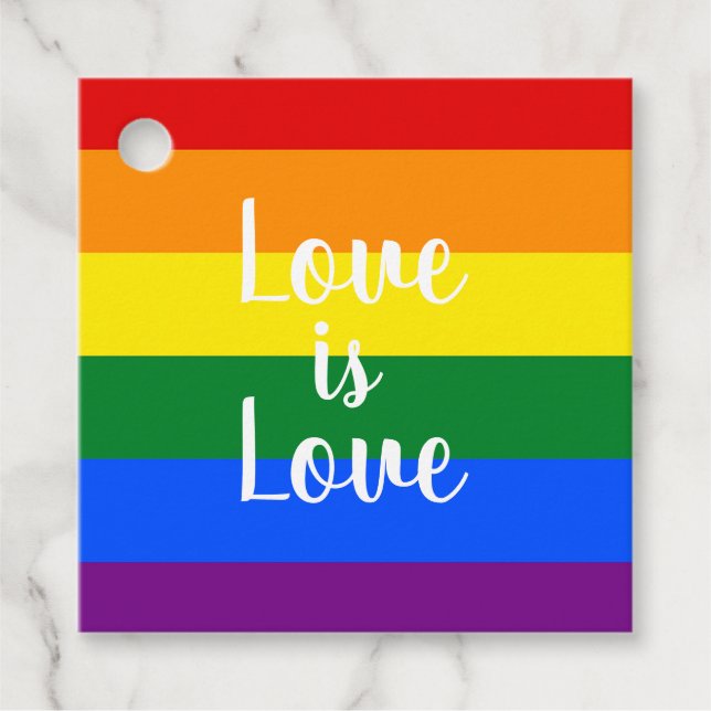 Rainbow pride - favour tags (Front)