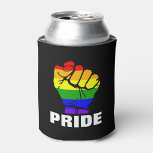 Rainbow Pride Fist Can Cooler