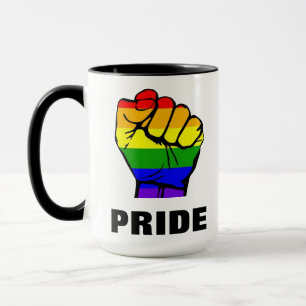 Rainbow Pride Fist Mug